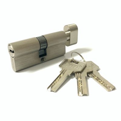 Qualität  Single Open Brass Cylinder Lock Custom Size One Side Key Cylinder Silver usine