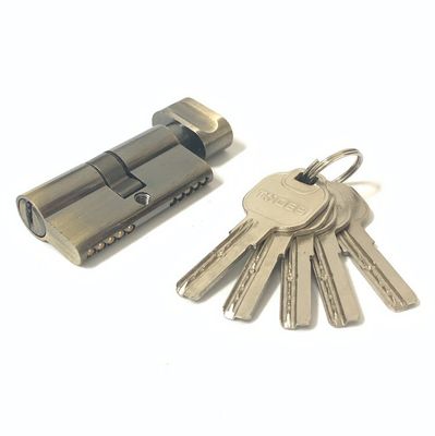 60 mm Zink-Zylinderverschluss Einfach geöffnete Euro-Profil-Zylinder mit Messing- oder Eisenschlüssel