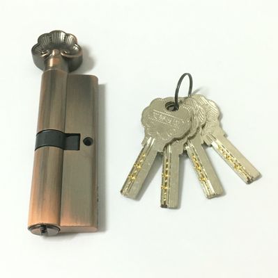 90 mm Zink-Brass-Zylinder Einfach geöffnet Euro-Profil-Sperre mit Messing-oder Eisen-Schlüssel