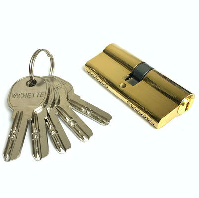 70-mm-Eisen-Messing-Zylinder, doppelter offener Schlüssel-Schließzylinder, individuell angepasst