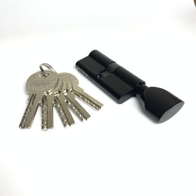 70 mm Zink Messing Zylinder Einfach geöffnet Zylinder Tür Schloss Schwarz Mit Festzinkkern