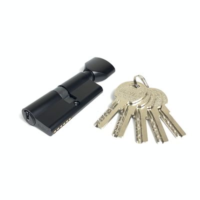 70 mm Zink Messing Zylinder Einfach geöffnet Zylinder Tür Schloss Schwarz Mit Festzinkkern