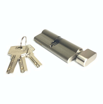 80 mm Knopf Zylinder Schloss Maßgeschneiderte Größe Einzeltummer Zylinder Silber